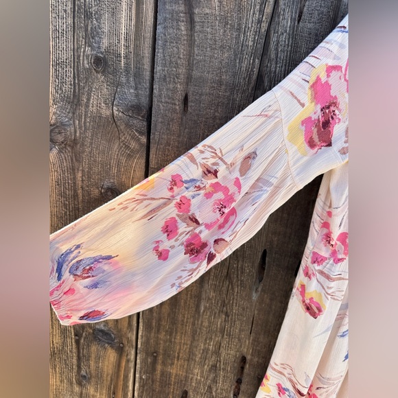 Billabong Until Tomorrow Floral Dress White & Pink Short Mini Casual Dress - Picture 11 of 16